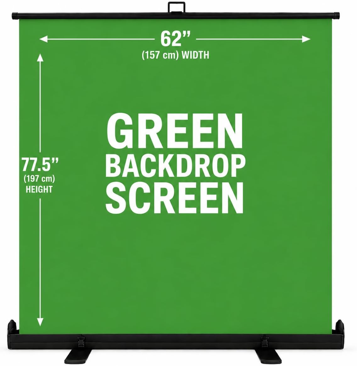 62-Inch Green Screen Backdrop – Collapsible, Portable Chroma Key Background for Streaming, Video Calls, Photography