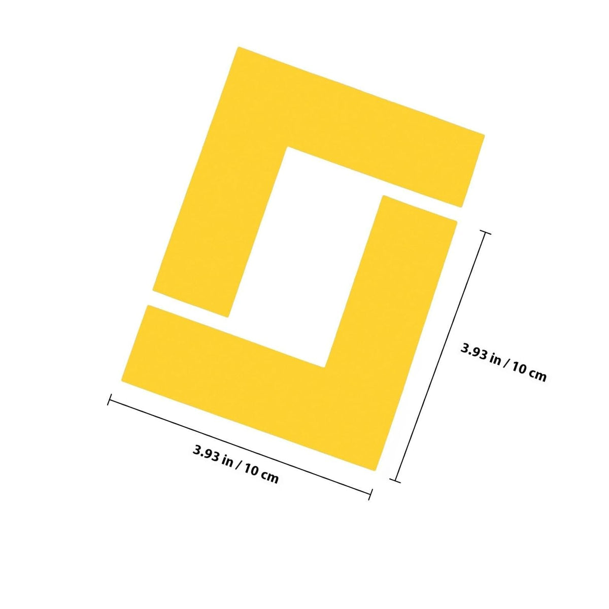 8pcs L Shape Floor Marking Tape, Yellow PVC Markers