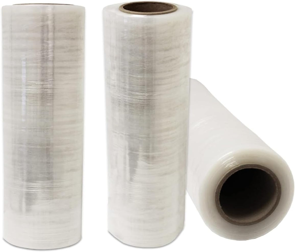 4 Rolls 18" x 1500 FT Pre-Stretched Stretch Wrap 33 Gauge (80G Equivalent) Clear Hand Shrink Pallet Wrap Film for