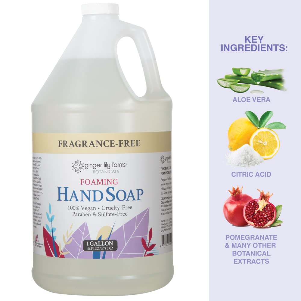 Botanicals Foaming Hand Soap, 128oz, Fragrance Free