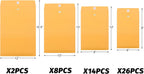50 Pcs 4 Sizes Clasp Envelopes Kraft Clasp Envelope, Yellow