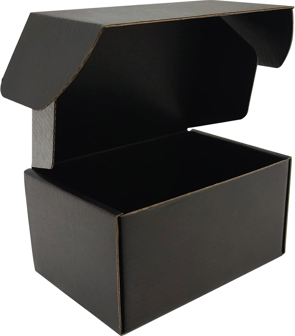 6x4x3 Shipping Boxes Set of 50, Black Mailer Corrugated Cardboard Box