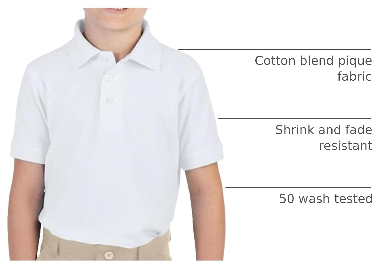 Boys Short Sleeve Pique Polo Shirt (Standard & Husky), Teal, Medium (8)
