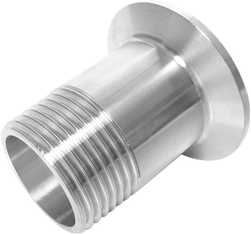Sanitary Pipe Fitting 1" NPT Male Thread x 1.5" Tri Clamp 2Pcs