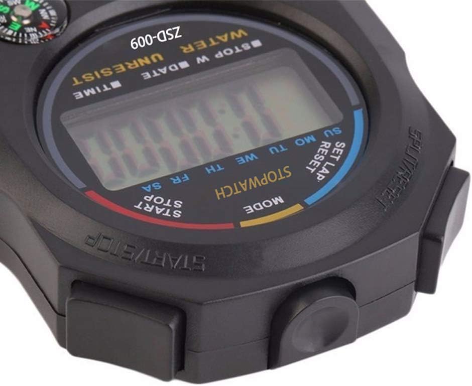 6 Pack Multifunctional Digital Sports Stopwatch, Large Screen with Date Time Alarm, Daily Waterproof Shockproof