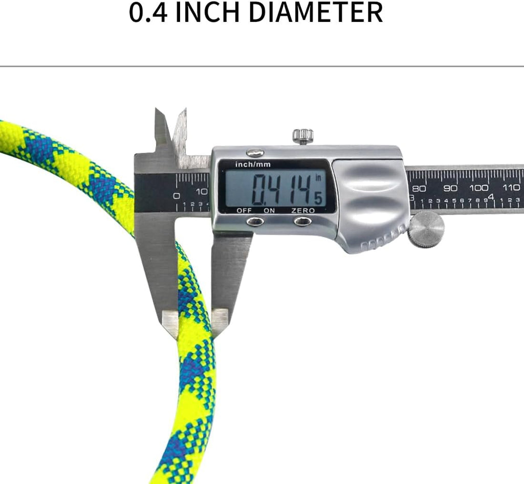 10.5mm(2/5in) Dynamic Rope,24KN(5231 lb) Robust Nylon Kernmantle,3 Sizes Multipurpose Rope for Outdoor Mountaineering
