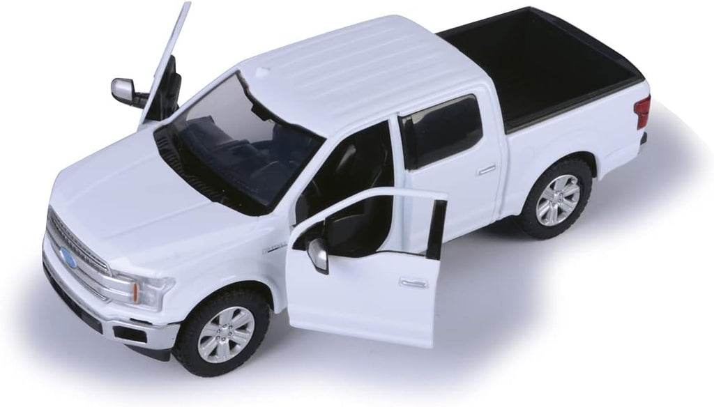 2019 Ford F-150 Lariat Crew Cab Pickup Truck with a Car Hauler, Truck & Tow Trailer Combo - 1/27 Scale Diecast Model