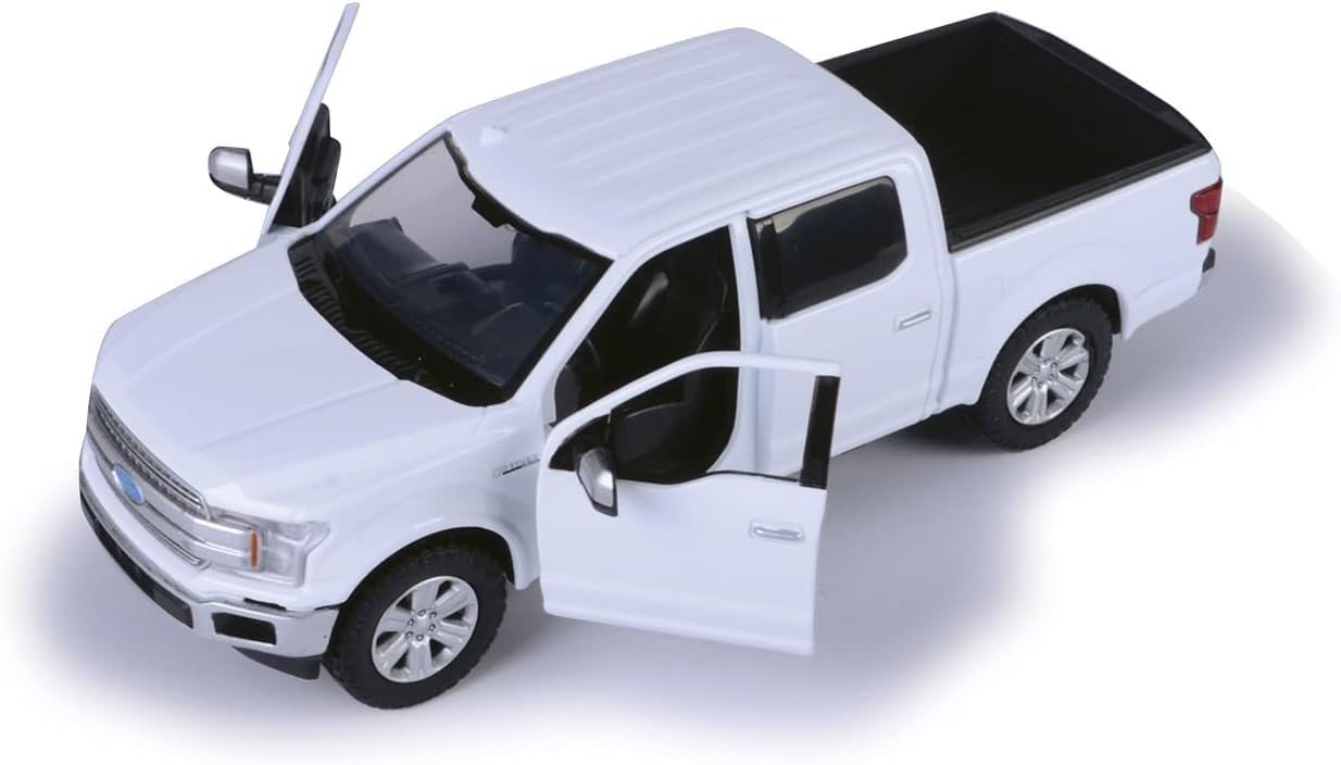 2019 Ford F-150 Lariat Crew Cab Pickup Truck with a Car Hauler, Truck & Tow Trailer Combo - 1/27 Scale Diecast Model