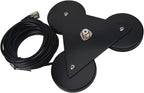 Heavy-Duty SO239 Magnetic Antenna Mount Base with Triple Magnets | W/5M(16.4 ft)RG-58 Cable PL-259 Plug