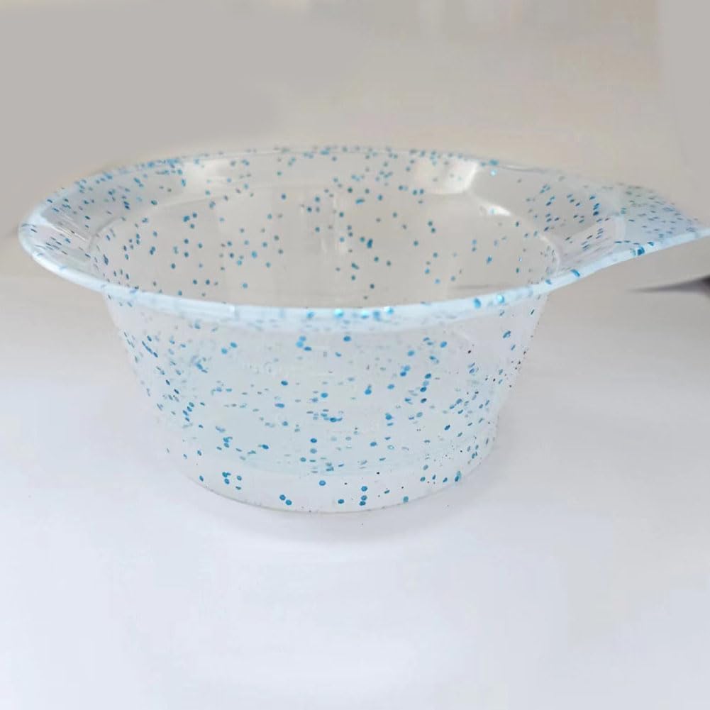 3 Pieces Hair Color Bowl Glitter Hair Dye Bowl Hair Color Mixing Bowl Plastic Color Mixing Tint Bowl Round Applicator