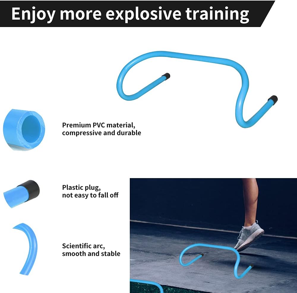 Agility Ladder and Disc Cones Training Set Adjustable Rungs Training Ladder with 10 Plastic Sport Cones for Training