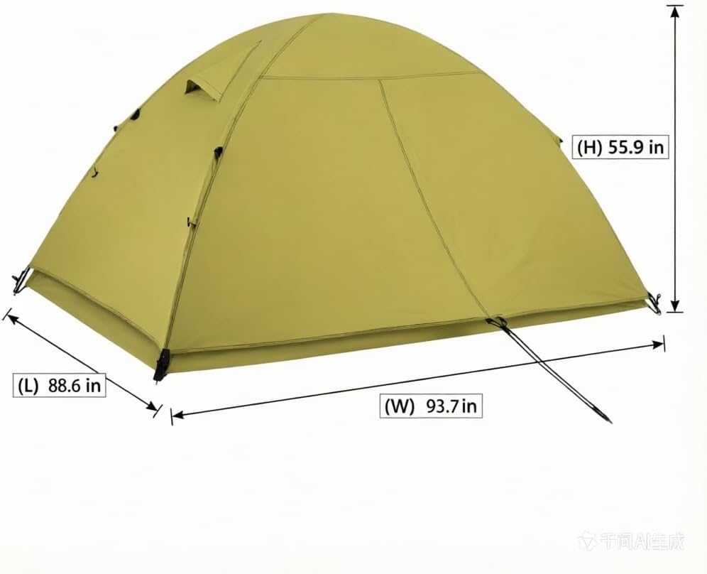 Ultralight 4-Season Waterproof 2-4 Person Portable Compact Backpacking Dome Tent–Easy Setup Outdoor Essenssial