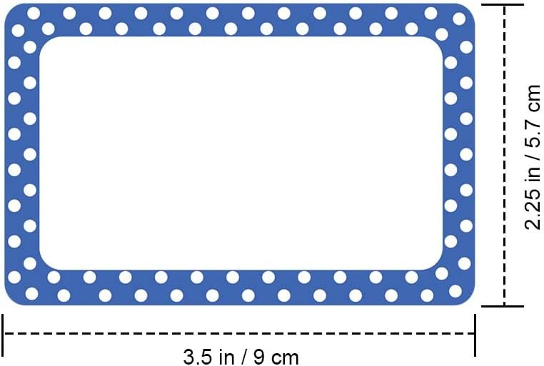 300 Cute Dot Name Tag Stickers Colorful Border Name Labels for School, Office, Home Can Be Used on Clothes, Storage