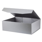 Silver Magnetic Extra Large Gift Box with Lid,16.5x13x5 Inch, 5Pcs