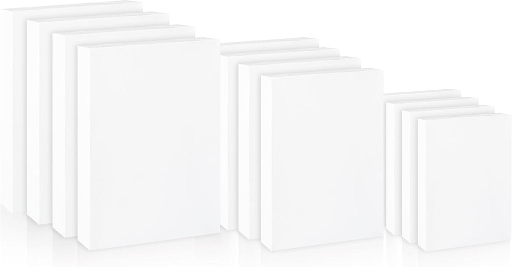 12 Pack White Gift Boxes with Lids,Assorted Sizes Shirt Present Box