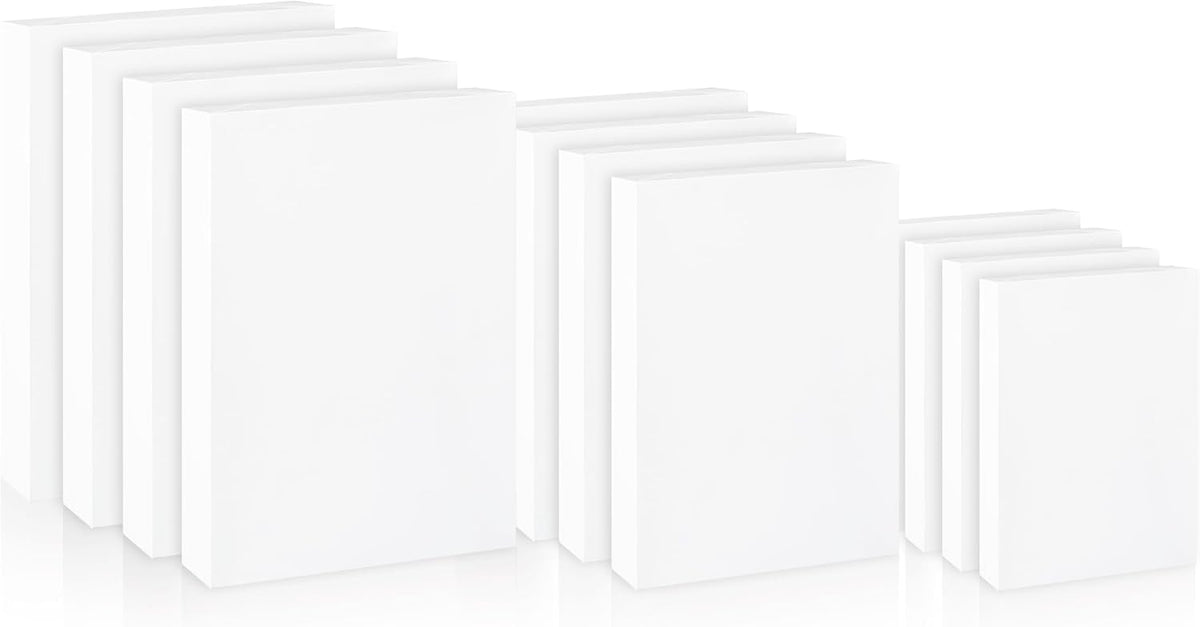 12 Pack White Gift Boxes with Lids,Assorted Sizes Shirt Present Box