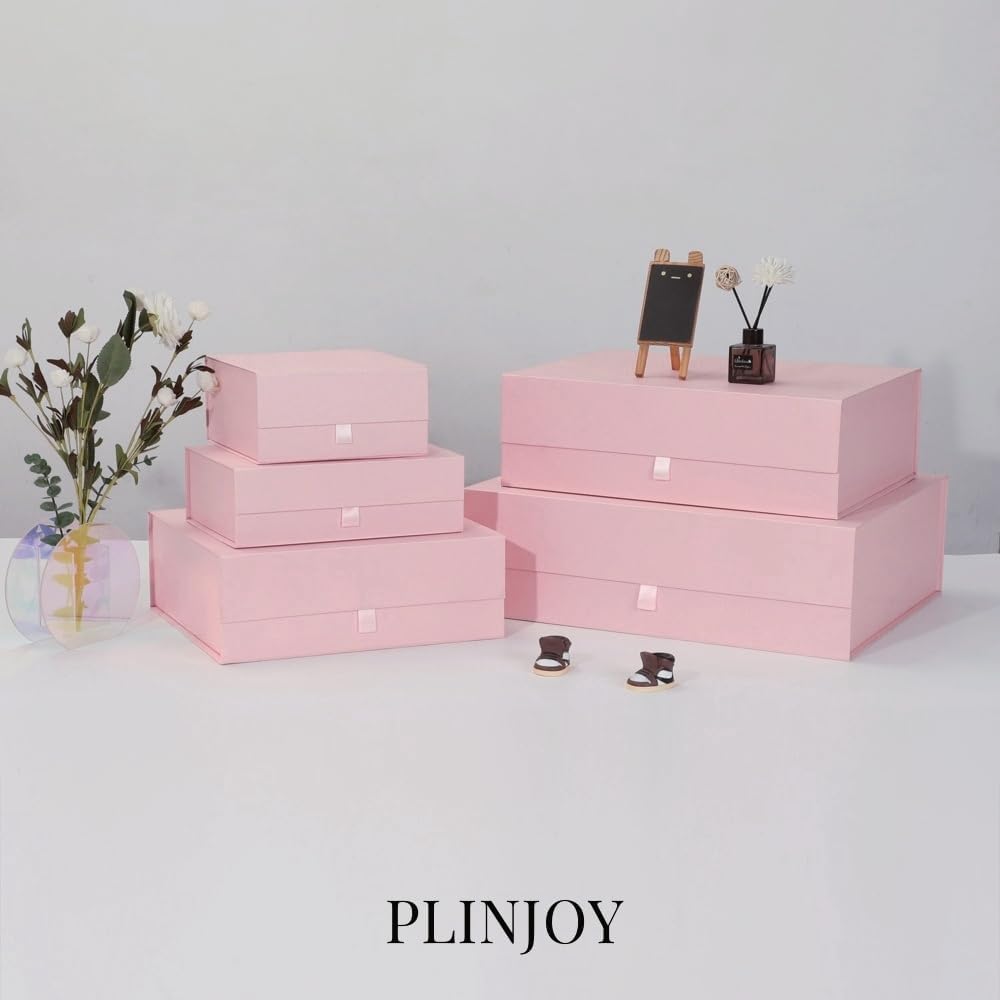 Pink Gift Box Large with Magnetic Closure Lid 13.5x11.8x4.7 Inches