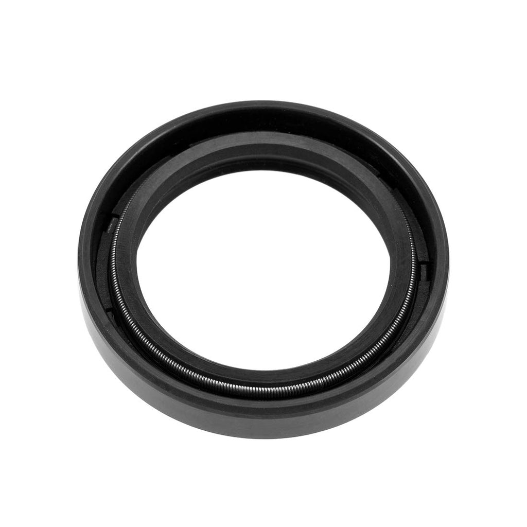 uxcell Oil Seals Rubber TC 30x42x7mm Double Lip w/Spring Black