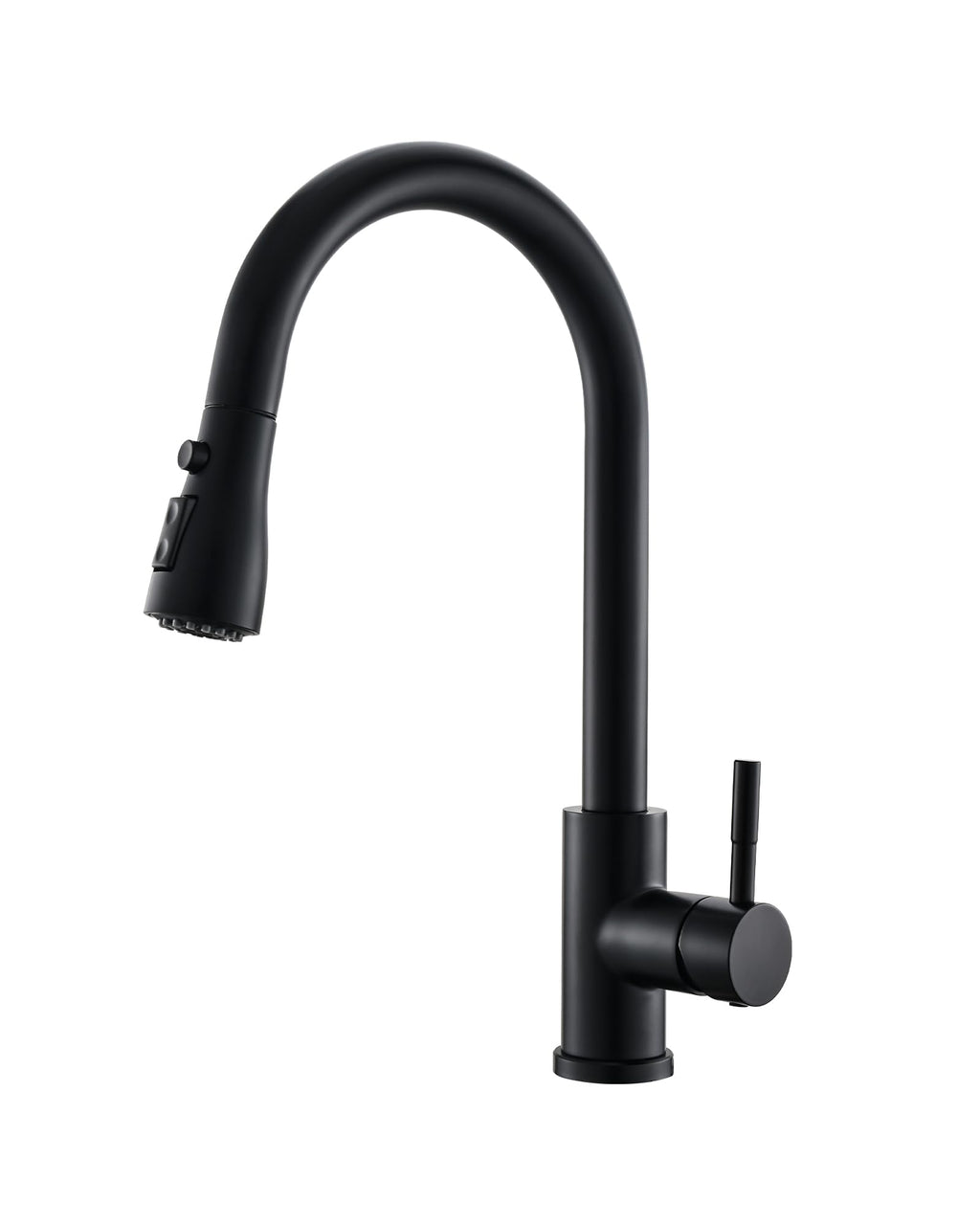 Black Kitchen Faucet with Pull Down Sprayer