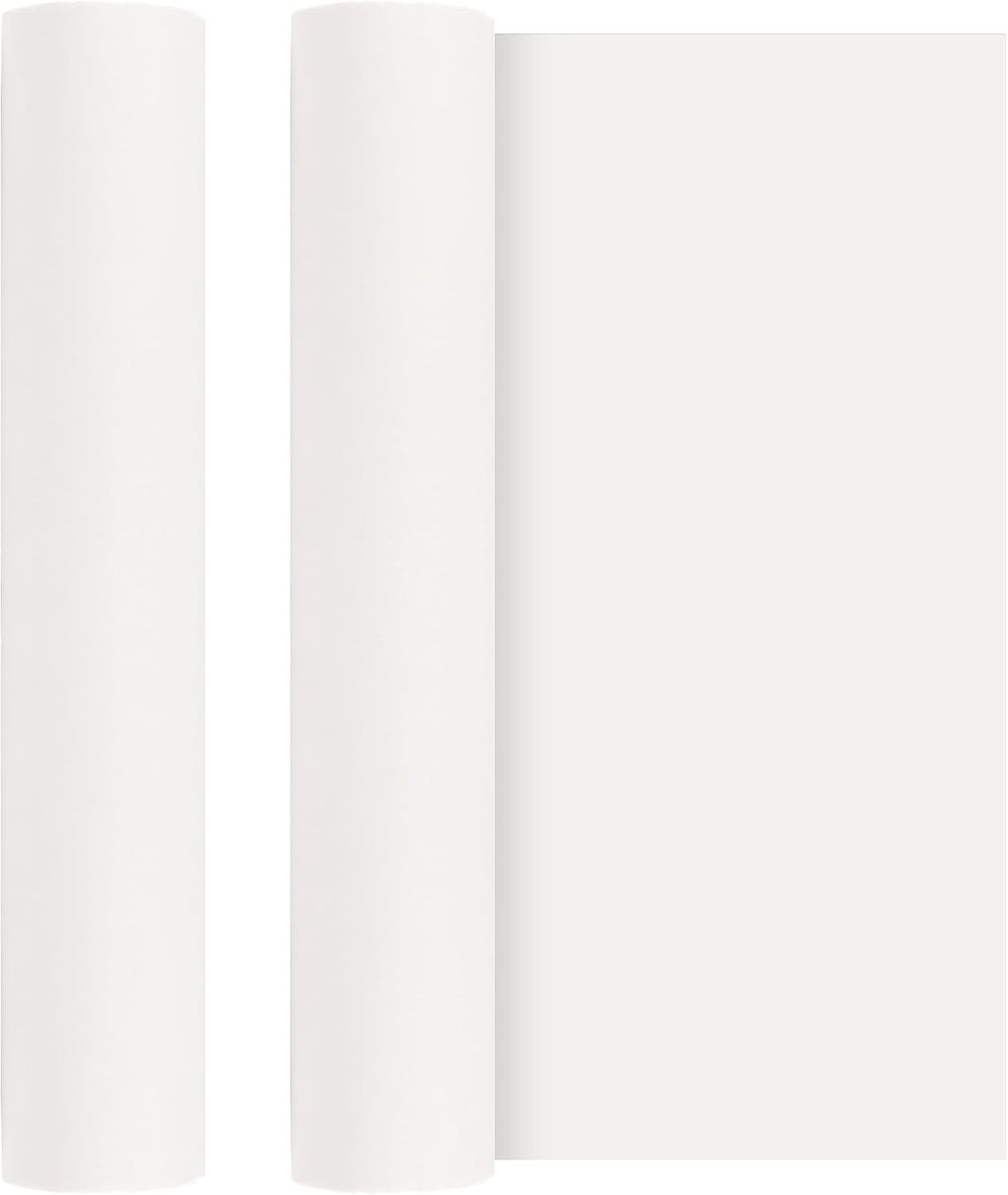 2 Rolls 12 Inch x 54.68 Yard Acid Free Archival Tissue Paper, Unbuffered, White Packing Paper for Clothing Storage