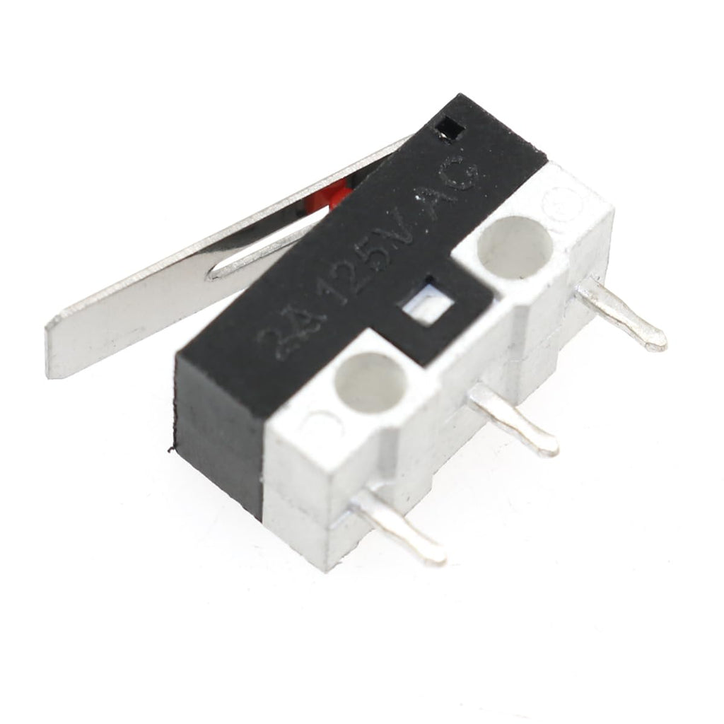 50PCS Micro Limit Switch AC 125V 3Pin with Lever 13.5MM Momentary Push Button