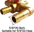 Uenede Solid Brass 5/8 Inch Heater Control Valve, 1PCS