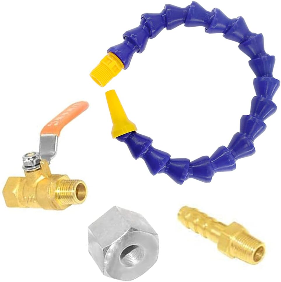 Joywayus 1/4PT Thread Adjustable Magnetic Base Round Nozzle Coolant Oil Water Hose Pipe Acetal Copolymer
