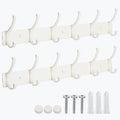 Coat Rack Wall Mount, 2 Pack Coat Hooks Hanger Wall Double Hook Rack Rail Towel Hat Rack Entryway Bathroom Hanger