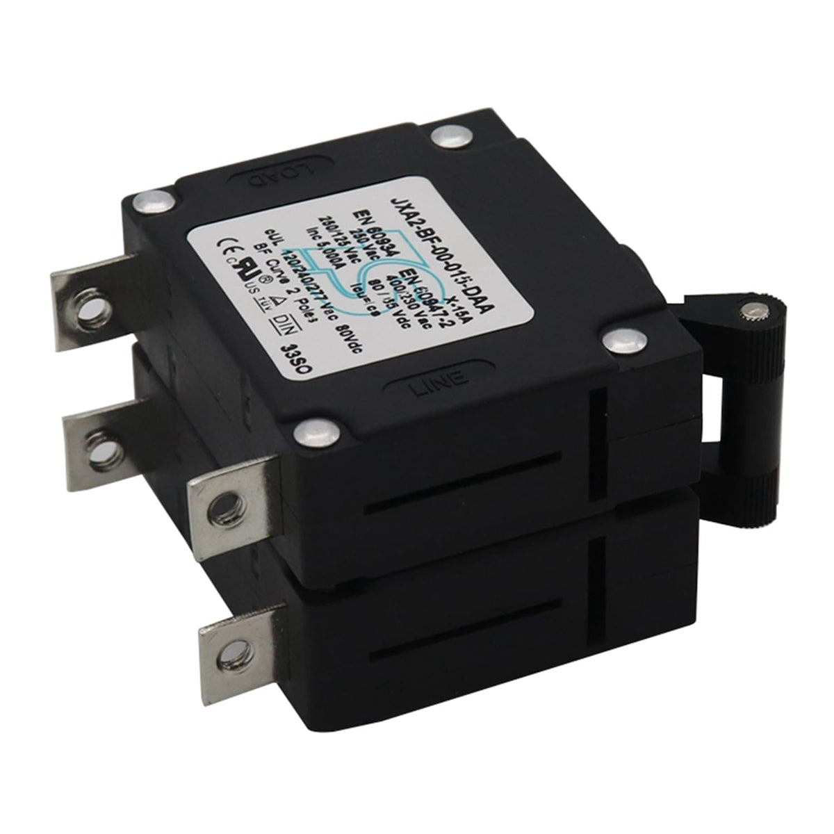 T Tocas 15A Amp Toggle Double Pole Circuit Breakers CE/CCC/UL-Certified