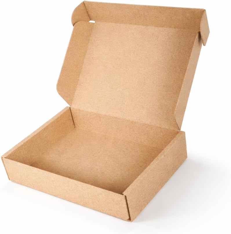 Corrugated Shipping Boxes 9x6x2Inches, 30Pack Kraft Cardboard Literature Mailers, Durable Small Business Mailing