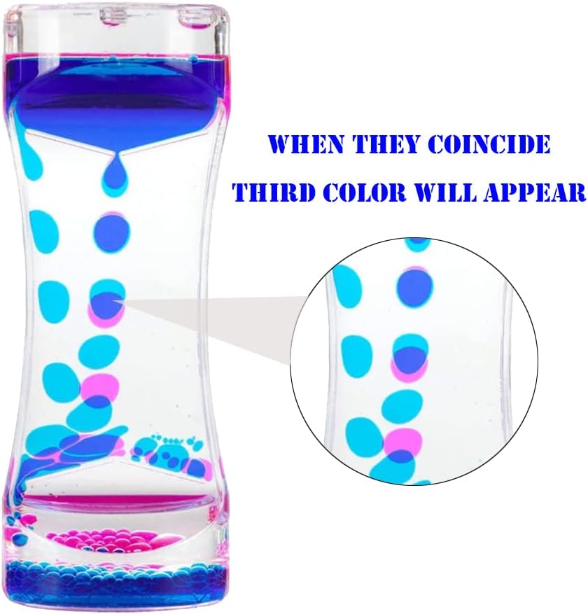 Liquid Motion Bubbler Timer Oil Hourglass Sensory Toys for Kids | Fidget Toy Calm Stress Relief Relaxing for Focus