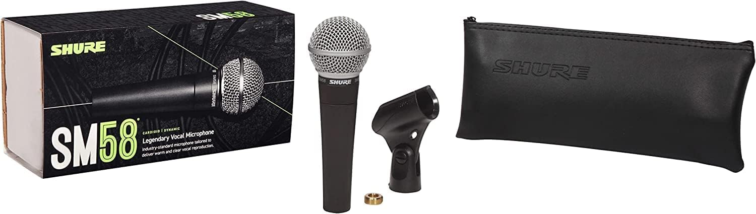 SM58 Pro XLR Dynamic Vocal Microphone | Cardioid dynamic vocal mic for studio and live performance, podcasting and