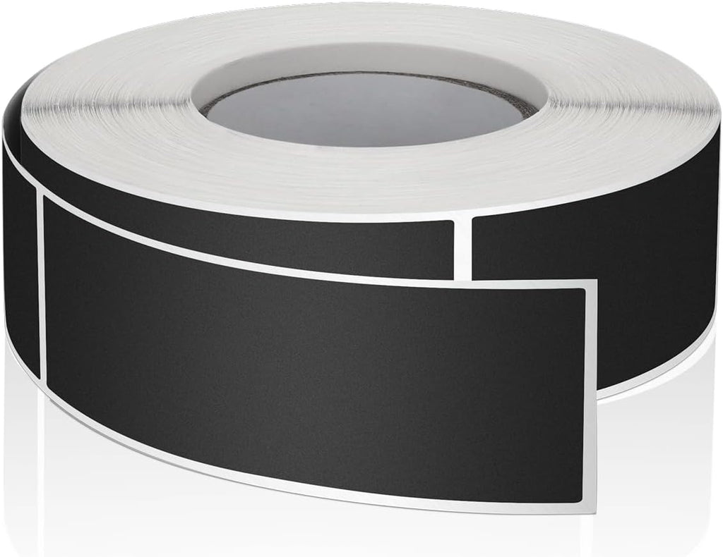 Black Rectangle Labels 3" x 1" Color Coding Stickers Roll 500 Pcs