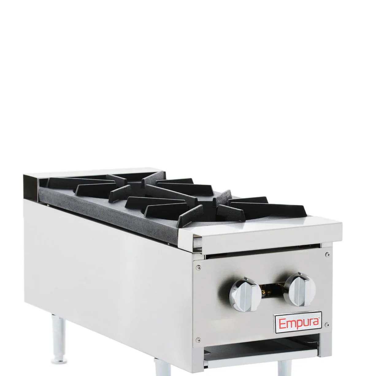 12" Heavy-Duty Gas Natural Gas Hot Plate Range | Countertop Stock Pot Stove for Commercial Kitchen Restaurant