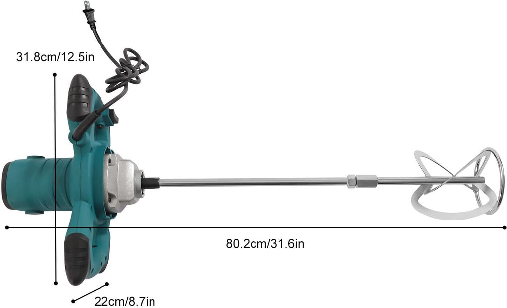 Concrete Cement Mixer Drill, 6 Speed 2100W Electric Handheld Paint Mixer Stirrer 800rpm/min Concrete Mixer Tools for
