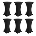 Cocktail Table Covers-Black Spandex Round High Top Table Cloths Party