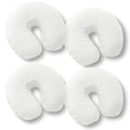 Face Cradle Covers for Massage Table (Pack of 4), 100% Cotton Flannel Massage Face Cradle Cover (White)