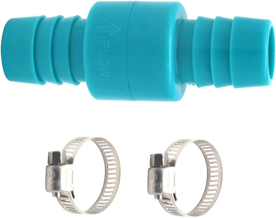 3/4 inch Check Valve, Marine Boat Bilge Pump Hose in-line one way, Non Return