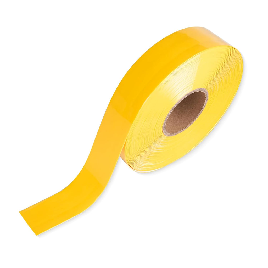 Floor Marking Tape, Non‑Abrasive Yellow Tape with Rolling Spindle Core
