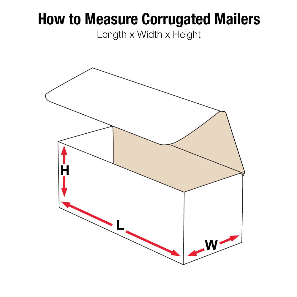 White Mailer Boxes 6x2x2 50-Pk for Shipping & Packing