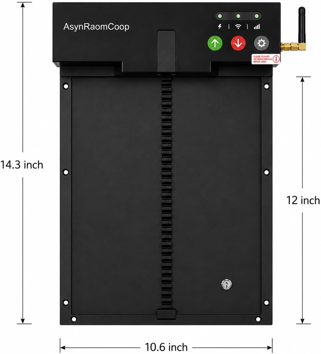 Automatic Chicken Coop Door,Solar Powered WiFi Chicken Door Opener with App