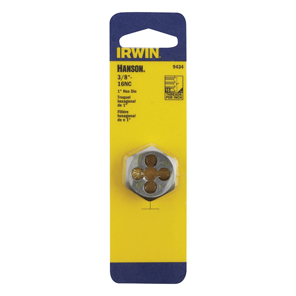Irwin Tools 9434 Round Fractional Hex Die