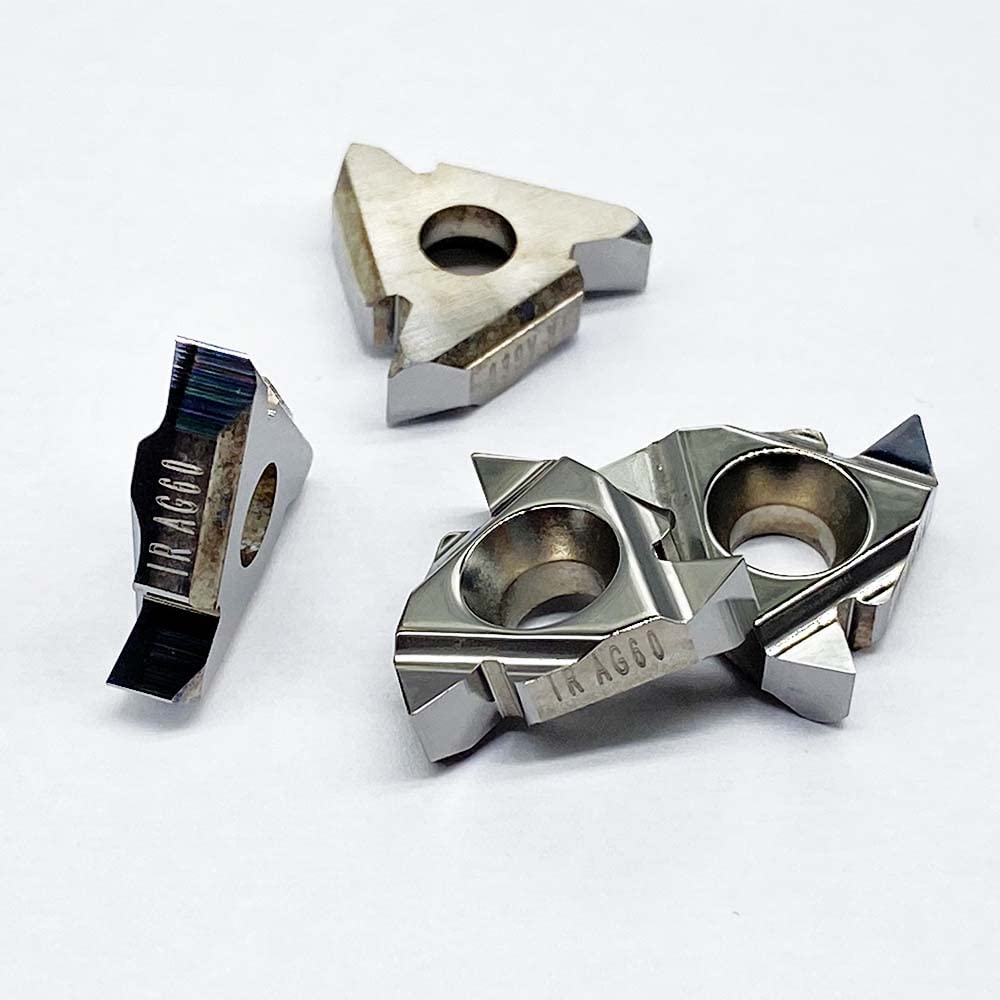 GBJ 10pcs 16IR AG60 3/8" Aluminum Inserts Aluminum Cutter Threading Insert Carbide Inserts for Aluminum and Silicon Carbide Turning Inserts (16IR AG60 for Aluminum)