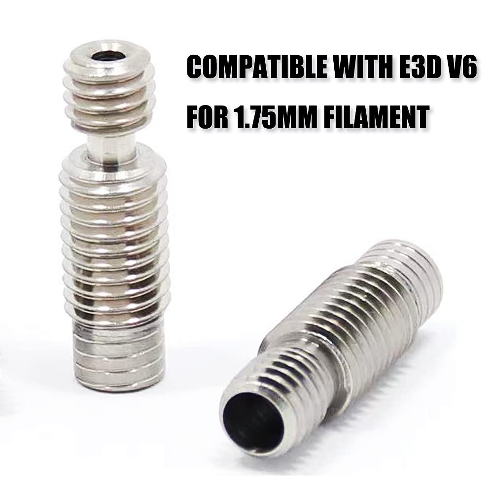 3D Printer Heatbreak Throat 8 PCS Compatible with E3D V6 Hotend Extruder All Metal Thermal Barrel Feeding Tube -M6/M7