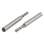 uxcell 2pcs 5/32 Inch Cutting Dia 4 Spiral Flutes Straight Shank Cutter Tool HSS-AL End Mill Bits