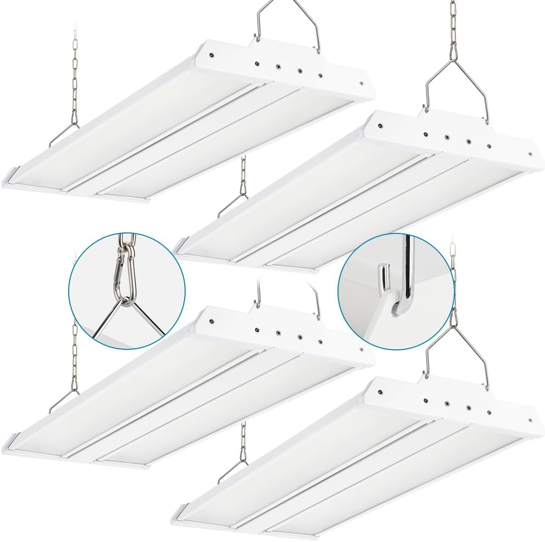 High Bay LED Shop Lights 200W/150W/100W Adjustable 28000LM 4 Pack