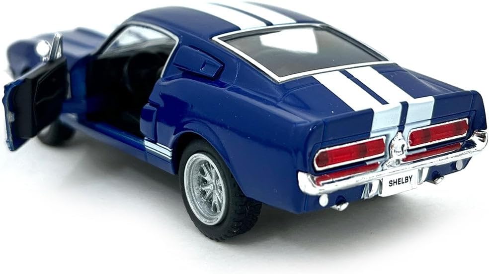 1967 Ford Shelby Mustang GT500 1:38 Scale 5" Die Cast Metal Model Toy Muscle Car (Blue)