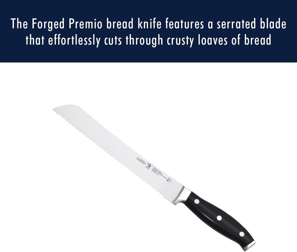 Forged Premio 8-inch Bread Knife, Black/Stainless Steel