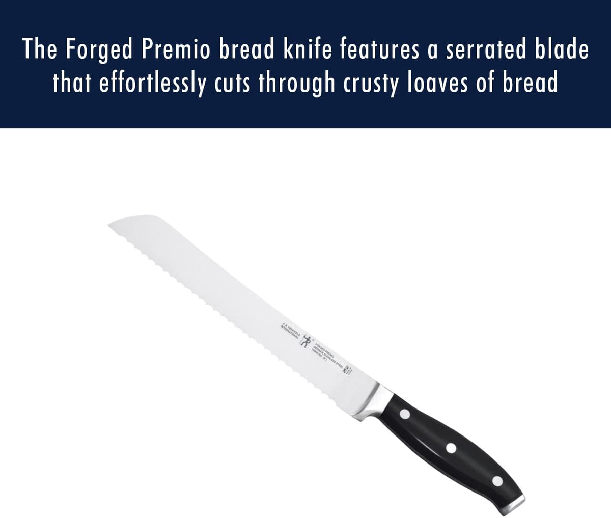 Forged Premio 8-inch Bread Knife, Black/Stainless Steel