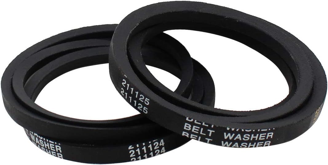12112425 Belt Kit Replacement for Maytag & Whirlpool Washing Machine. 211124 & 211125 Washer Belt Set Include Pump Belt and Drive Belt Replace Parts FSP12112425, 12112425VP, 2111240 & 2111250